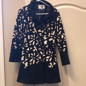 Black and beige felt jacket